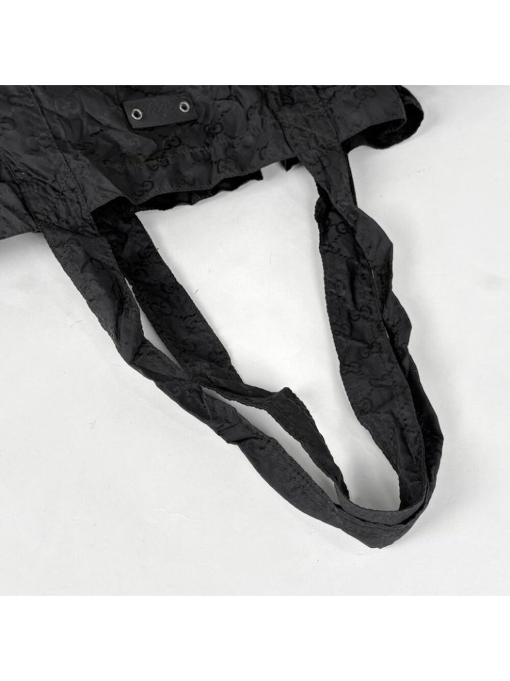 Gucci GG Pattern Eco Teddy Bear Tote Nylon Black - Picture 6 of 9